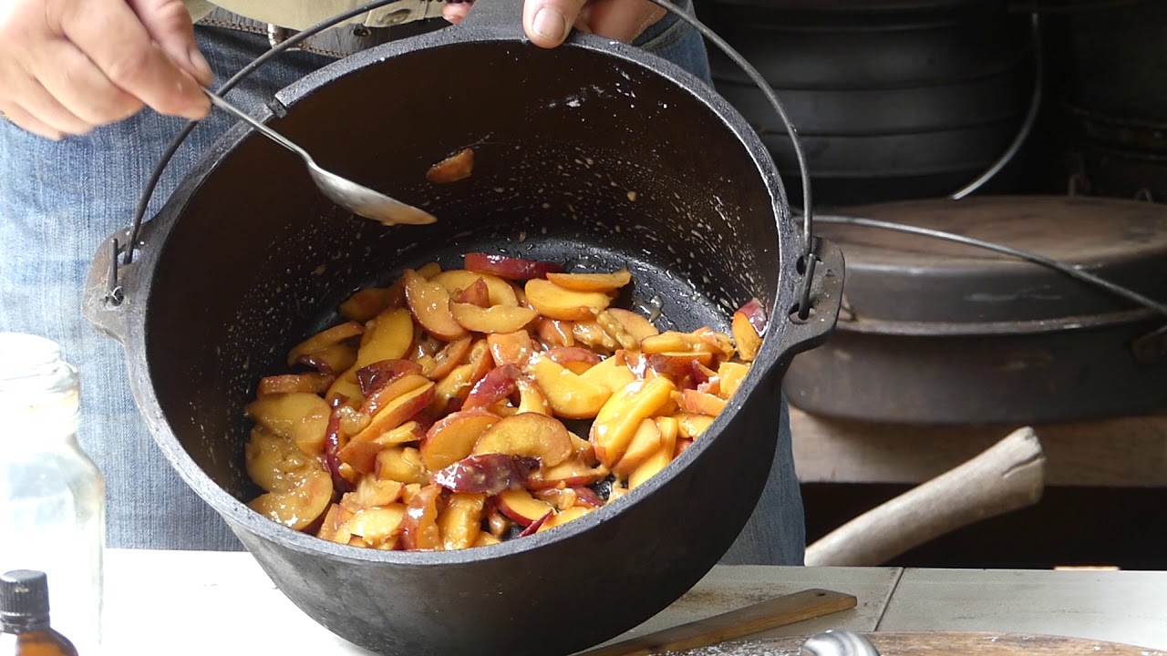 Crispy Peach - camp oven dessert with Ranger Nick