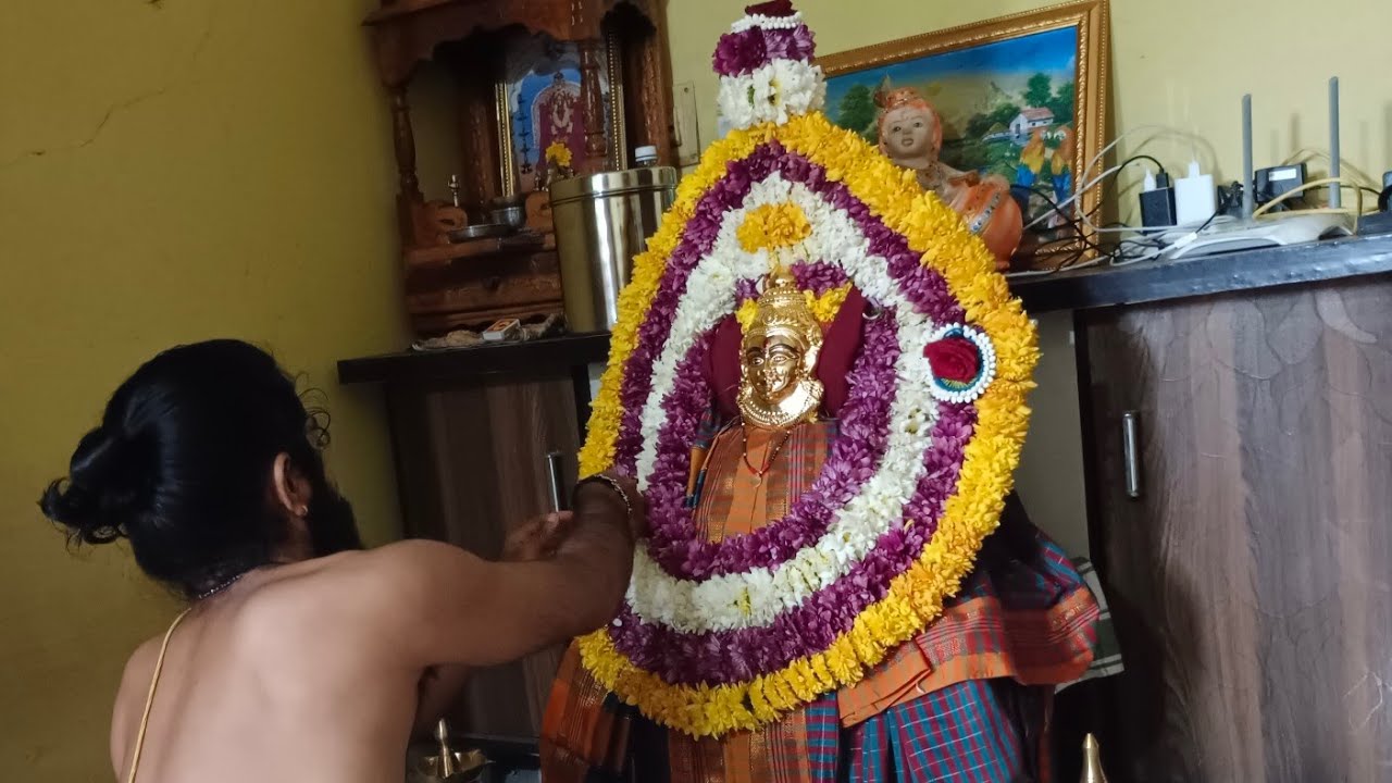 ವರಮಹಾಲಕ್ಷ್ಮಿ ಪೂಜೆಯ ಅಲಂಕಾರ| Decoration of Varamahalakshmi Puja  mantap@SNBHAT (a_life_on_rangavalli)
