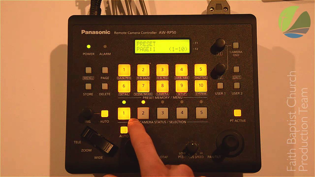 AW-RP50 Panasonic PTZ Controller (Presets & on/off)