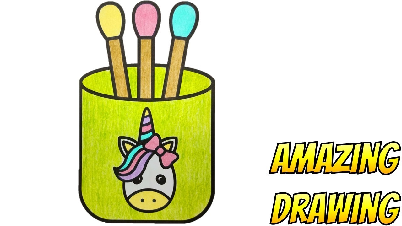 Unicorn Cup with 3 Matches #amazingdrawing