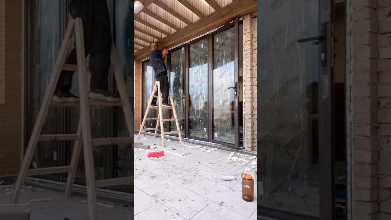 68 Series Anti-finger Pinch Folding Door with 5+0 Structure #aluminumdoor #folding