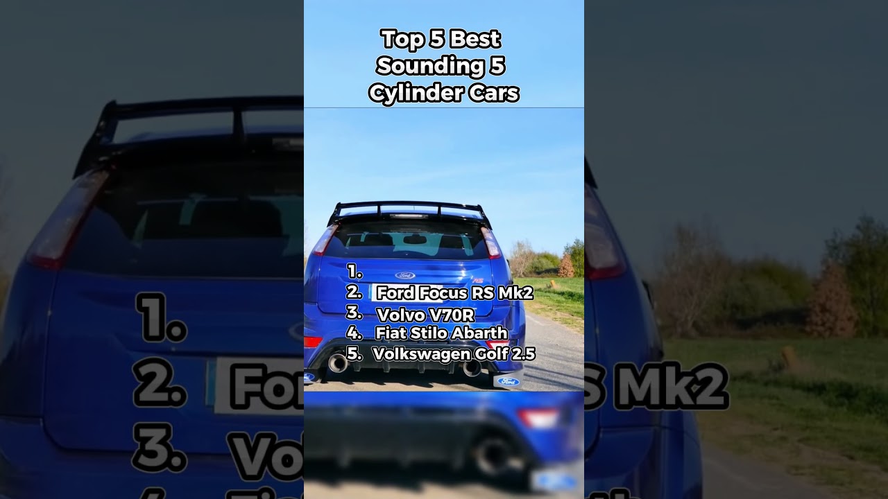 Top 5 Best-Sounding 5-Cylinder Cars! #shorts #cartok #fastcars