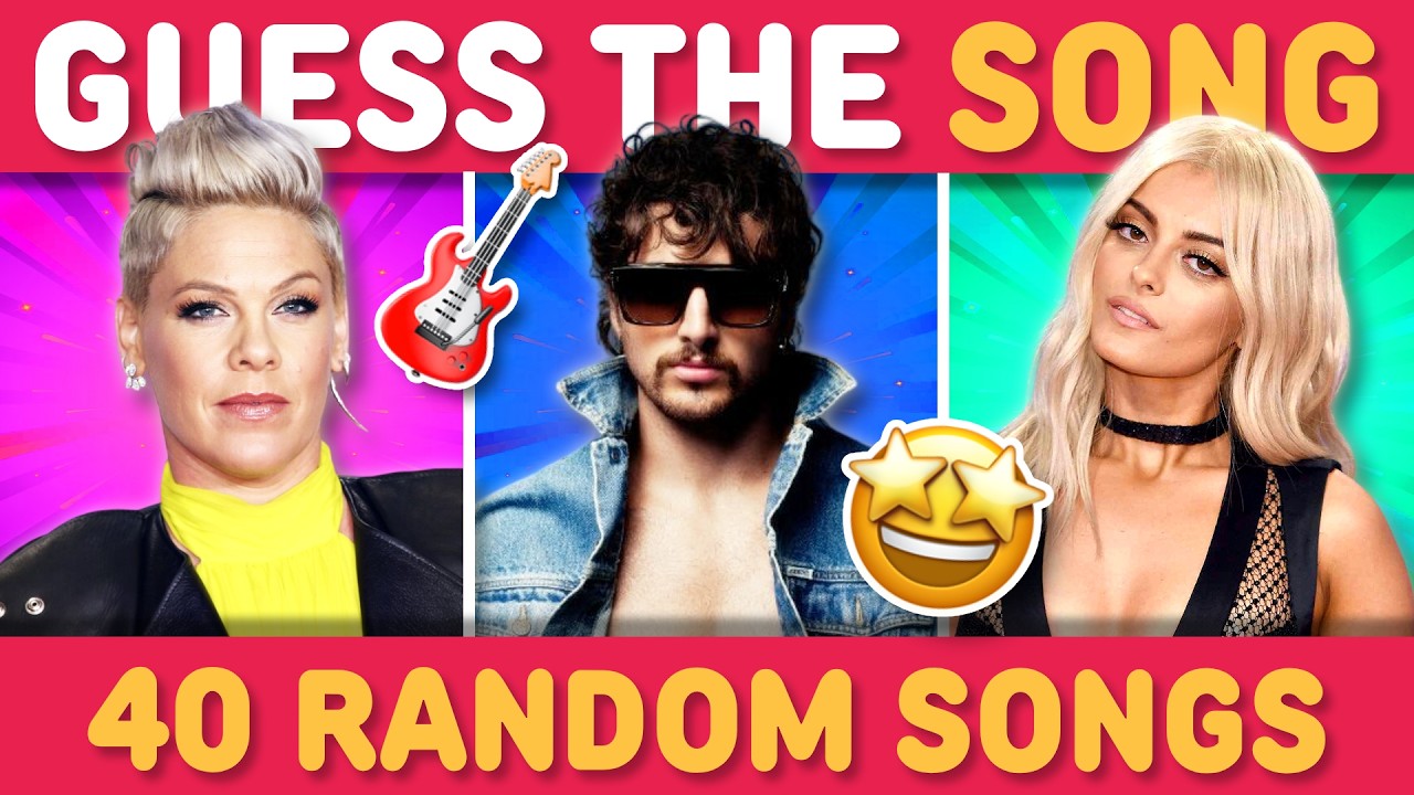 GUESS THE 40 RANDOM SONGS 🎶 🎤 🤩 | Music Quiz