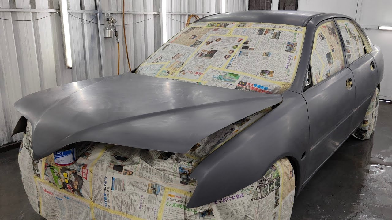 REPAINT PROTON WAJA / CHANGE COLOUR /PRIMERCOAT AND TRANSPARENT SEALER