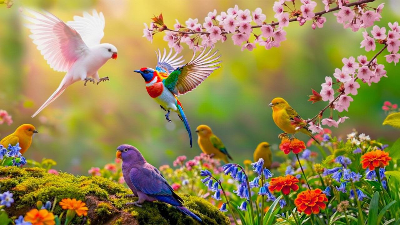 🕊 Peaceful Spring Nature Sounds & Relaxing Piano Music 🌿 Calm Your Mind and Heal Your Soul