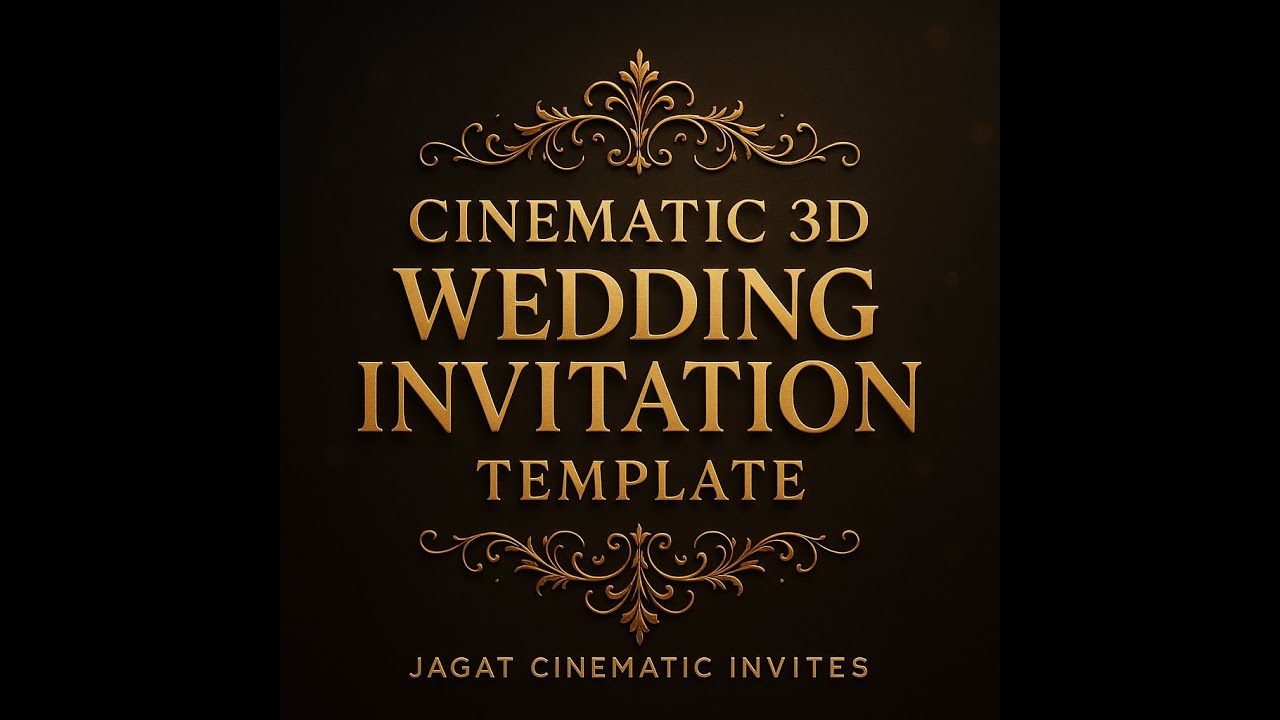 Cinematic 3D Wedding Invitation Template | Jagat Cinematic Invites