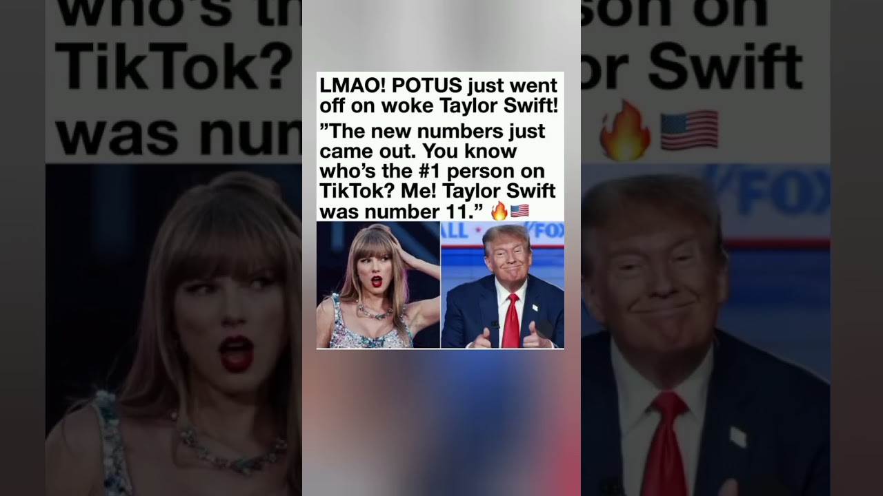 Did Trump Really Beat Taylor Swift on TikTok?! 😳📱. #shorts