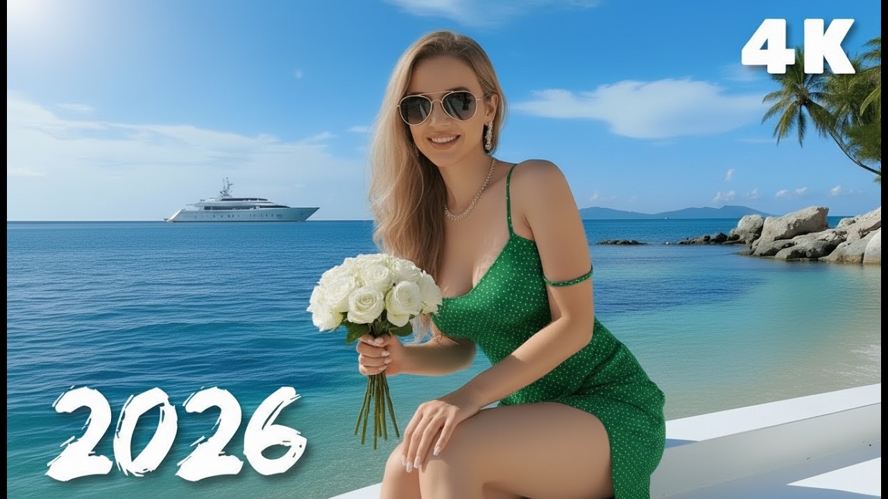 Tropical Sea Breeze 🌴 Smooth Deep House Night Ambience 4K UHD 2026 | Deep Sea Calm