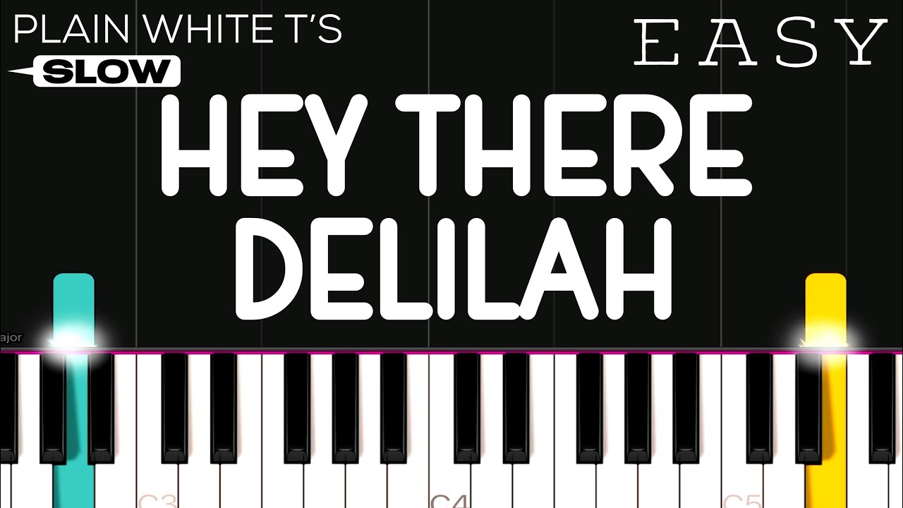 Plain White T’s - Hey There Delilah | SLOW EASY Piano Tutorial