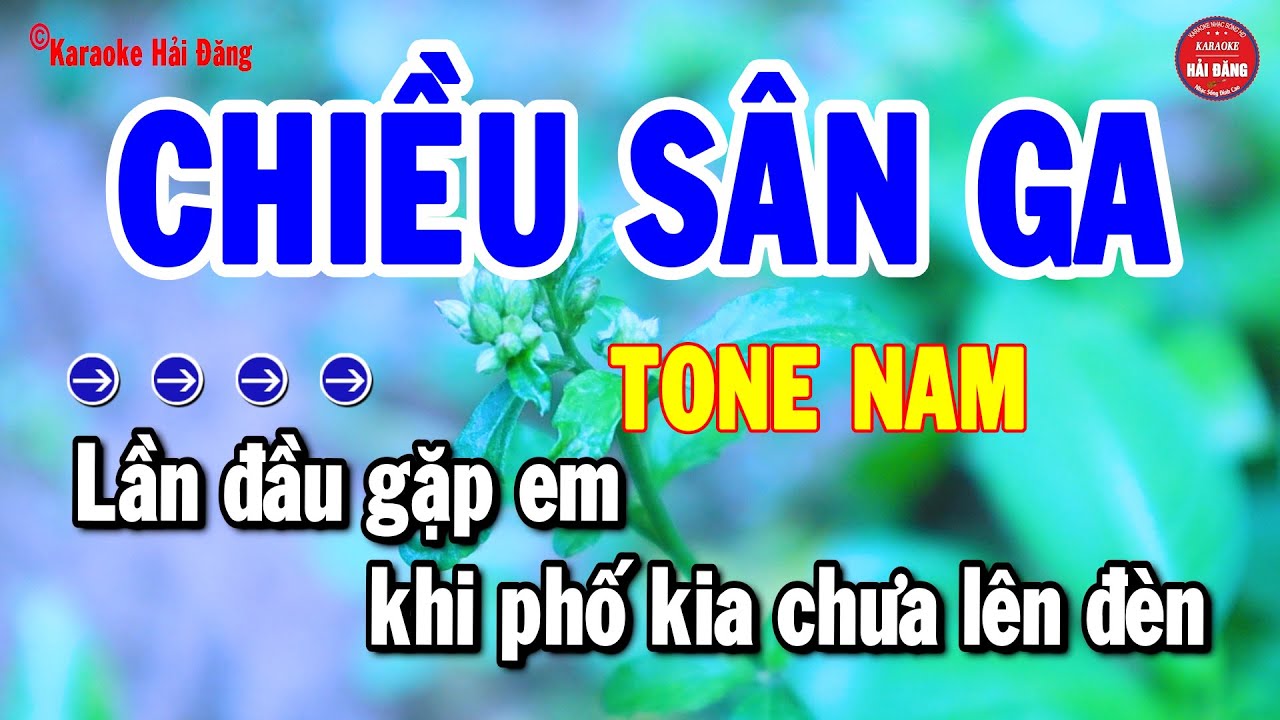 Karaoke Chiều Sân Ga Nhạc Sống Tone Nam Beat Dễ Hát | Karaoke Hải Đăng
