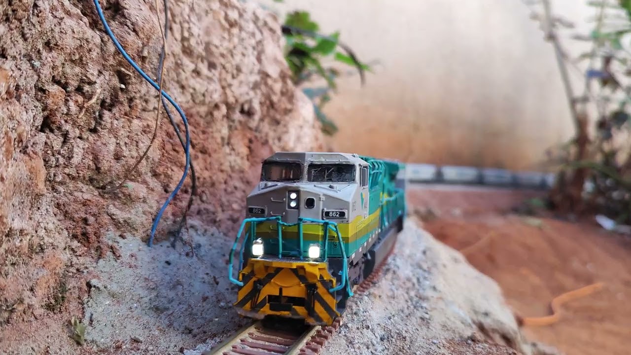 ferrovia de quintal trem de carga