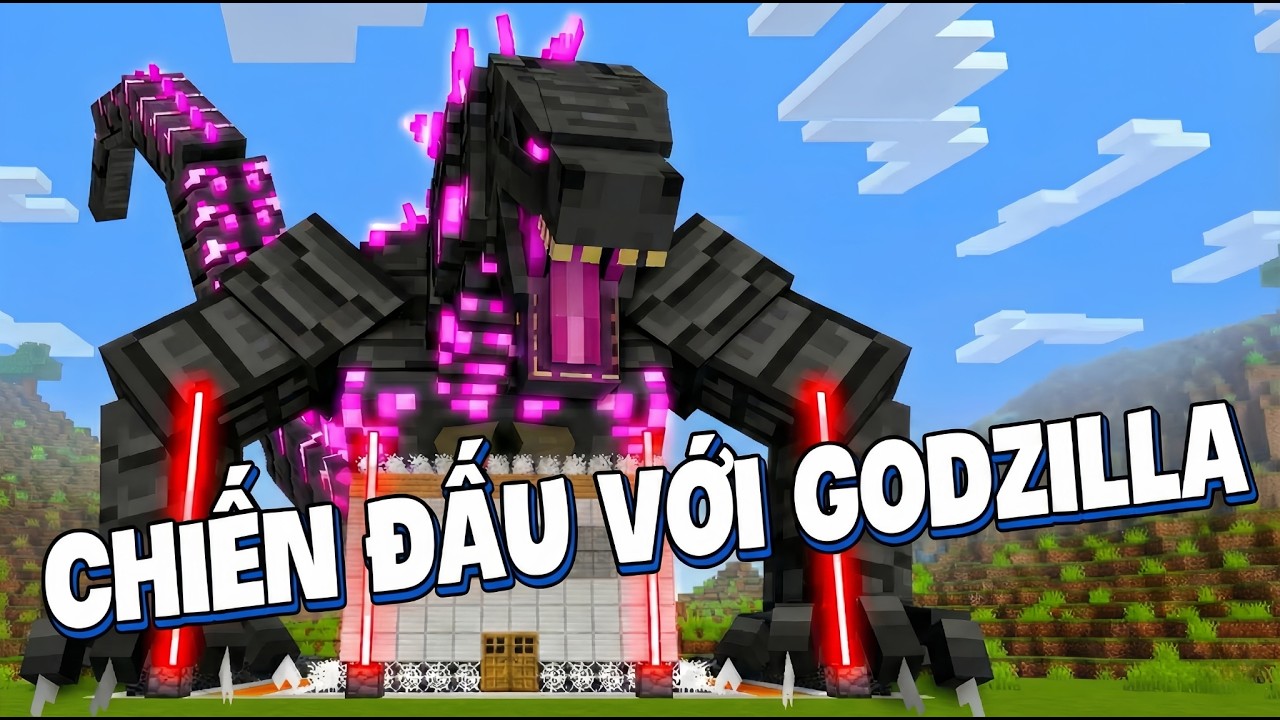 Minecraft: Đại Chiến Với Binh Đoàn Godzilla Khổng Lồ - 2 Người Chơi Có Trụ Vững?