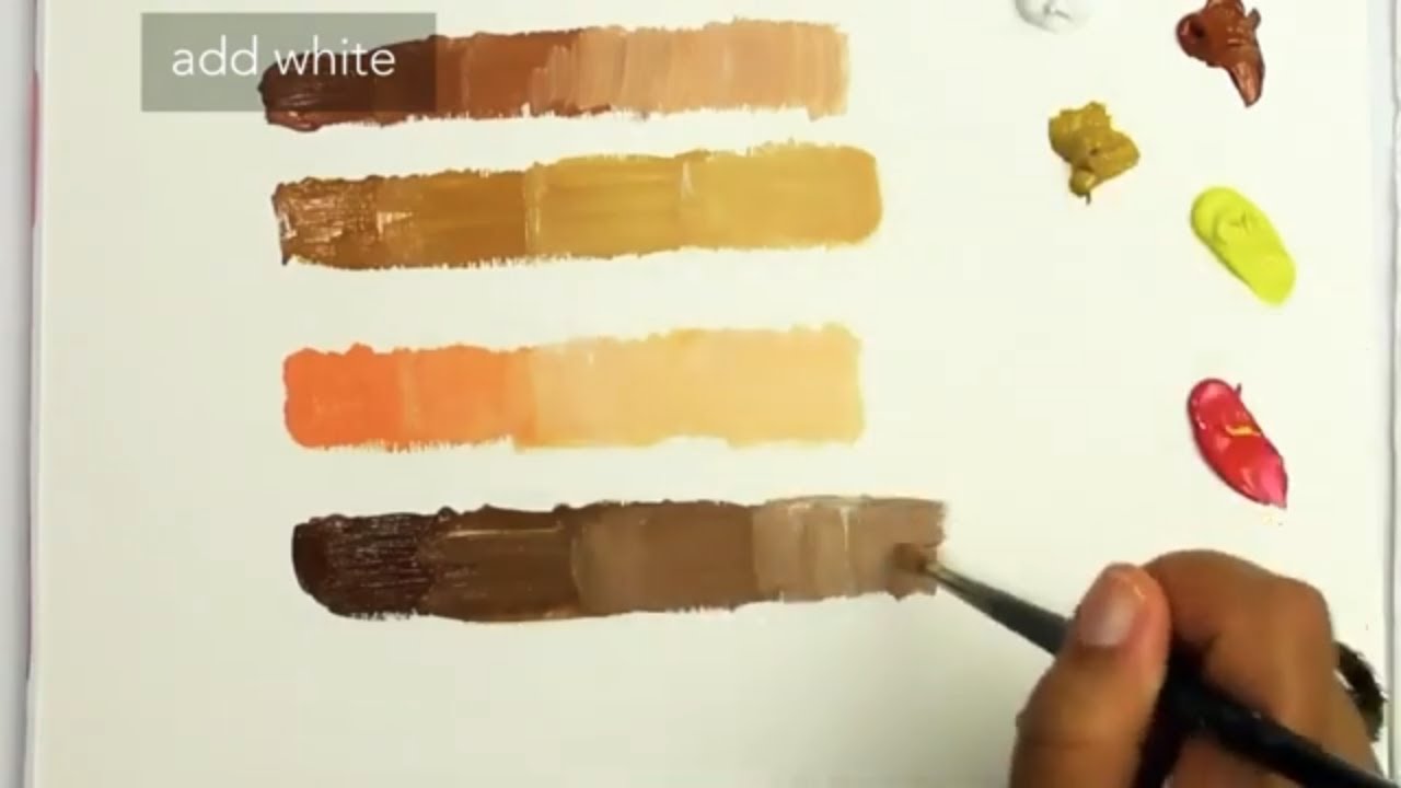 ACRYLFARBEN Farbenlehre | FARBEN MISCHEN | HAUTFARBEN mit Acryl