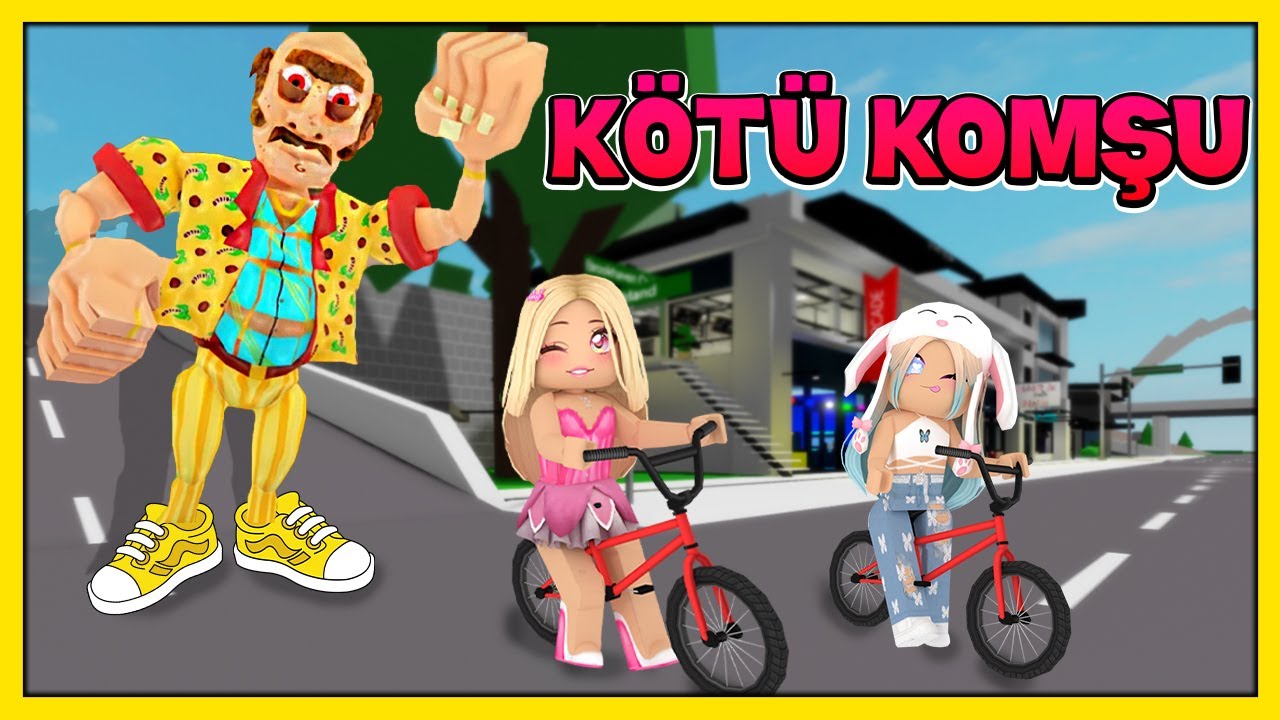 KÖTÜ KOMŞUDAN KAÇIYORUZ 😡 ROBLOX ROBLOX ESCAPE EVIL STEPDAD OBBY! KÜBRA NİSA