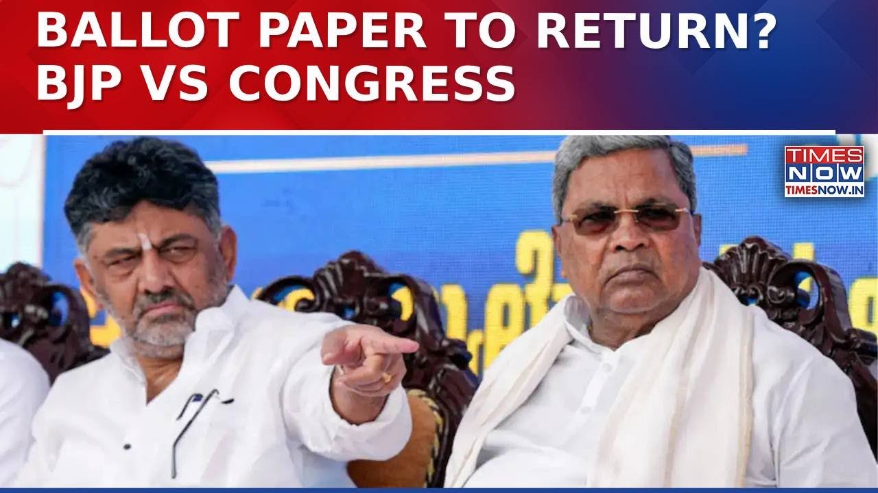 Karnataka Govt Pushes Ballot Papers For Local Polls, BJP Slams Congress For ‘Moving Backward’| Watch