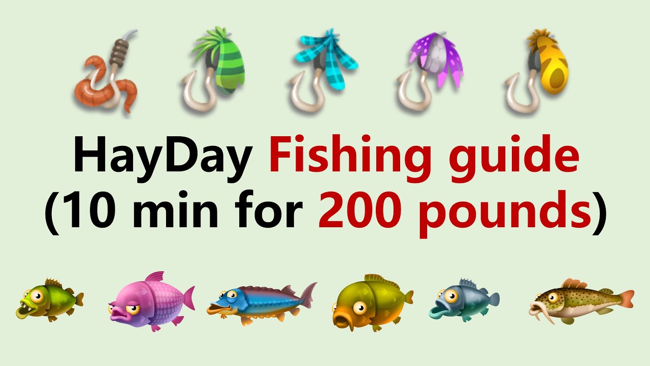 HayDay quick fishing guide | 10 min for 200 pound