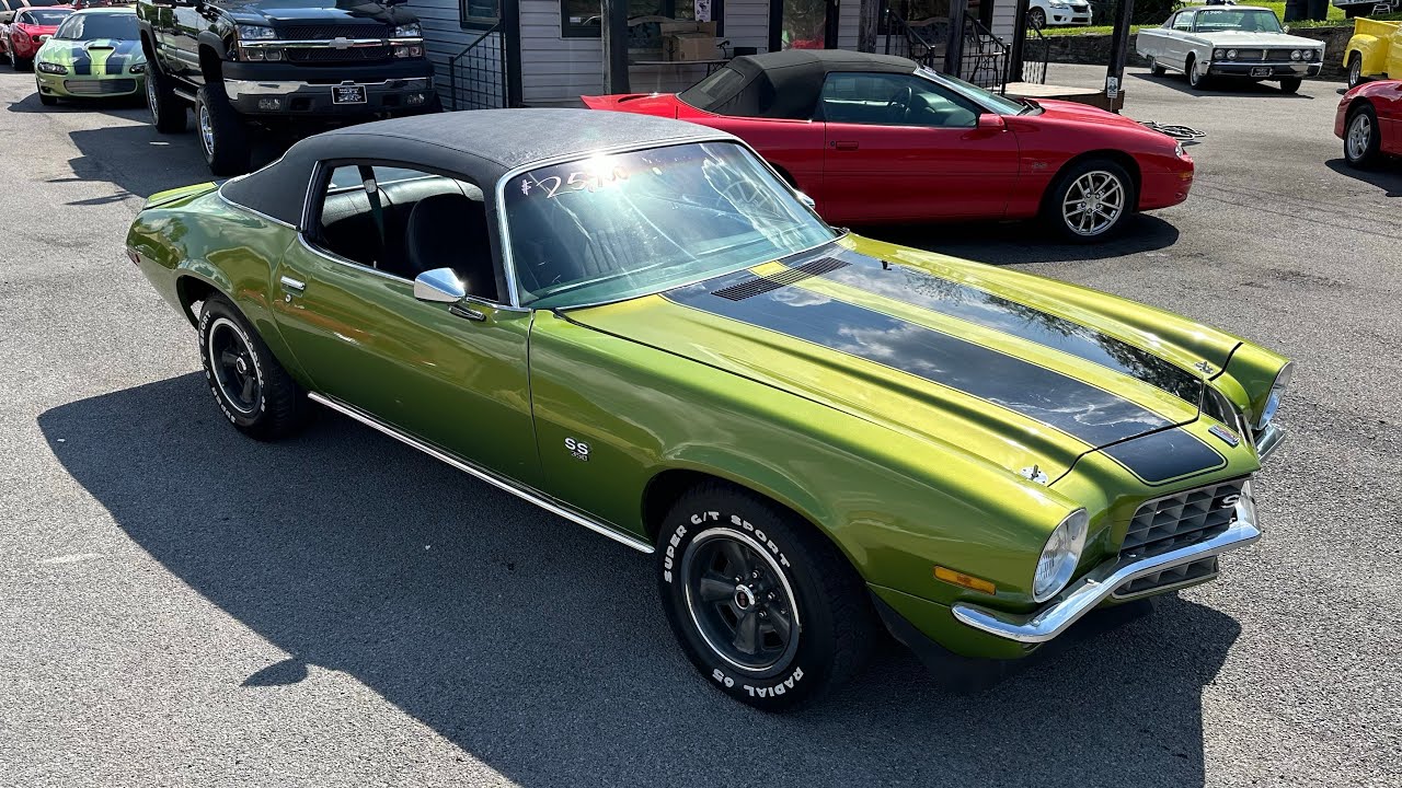 Тест-драйв Chevrolet Camaro Type LT 1973 года выпуска. ПРОДАНО ЗА 25 900 долларов. Maple Motors #2609.
