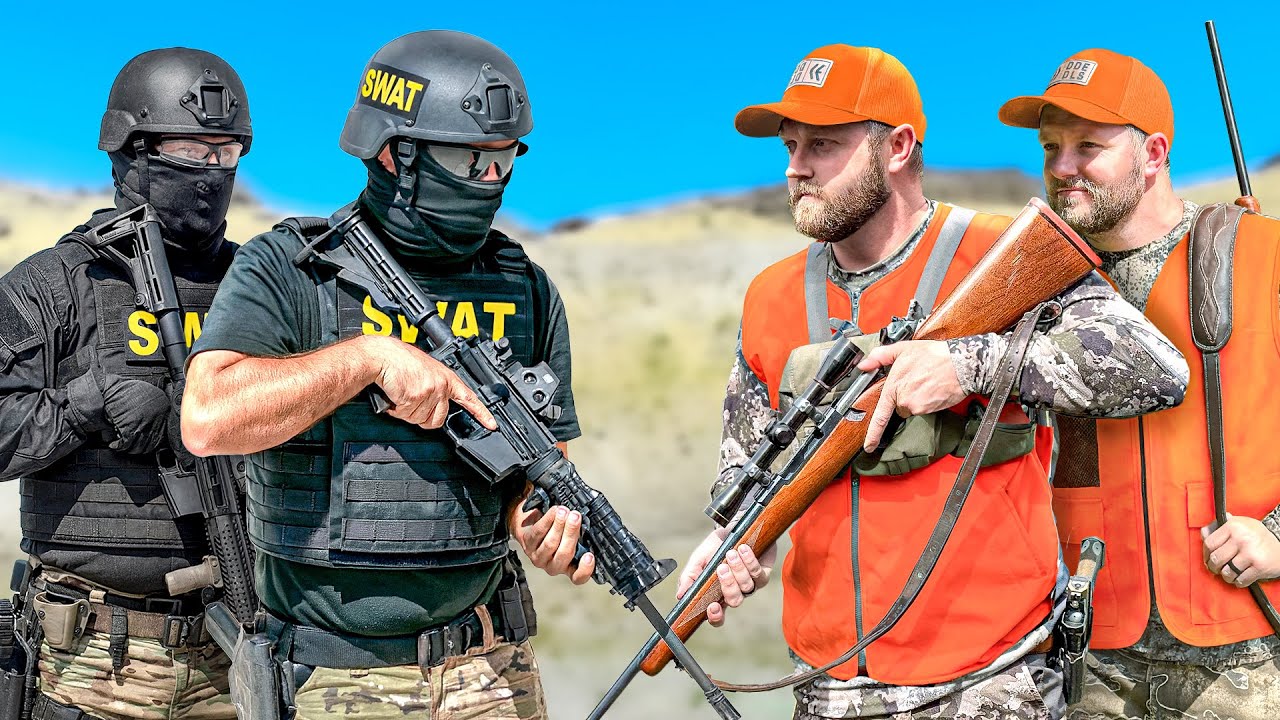 SWAT vs. HUNTERS - Who's The Deadliest Shot?