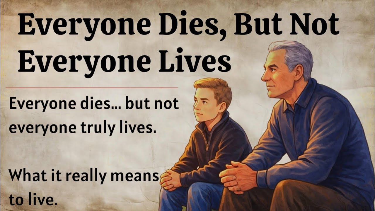 Everyone Dies, But Not Everyone Lives | How to Live a Fulfilling Life | Improve Your English Fluency