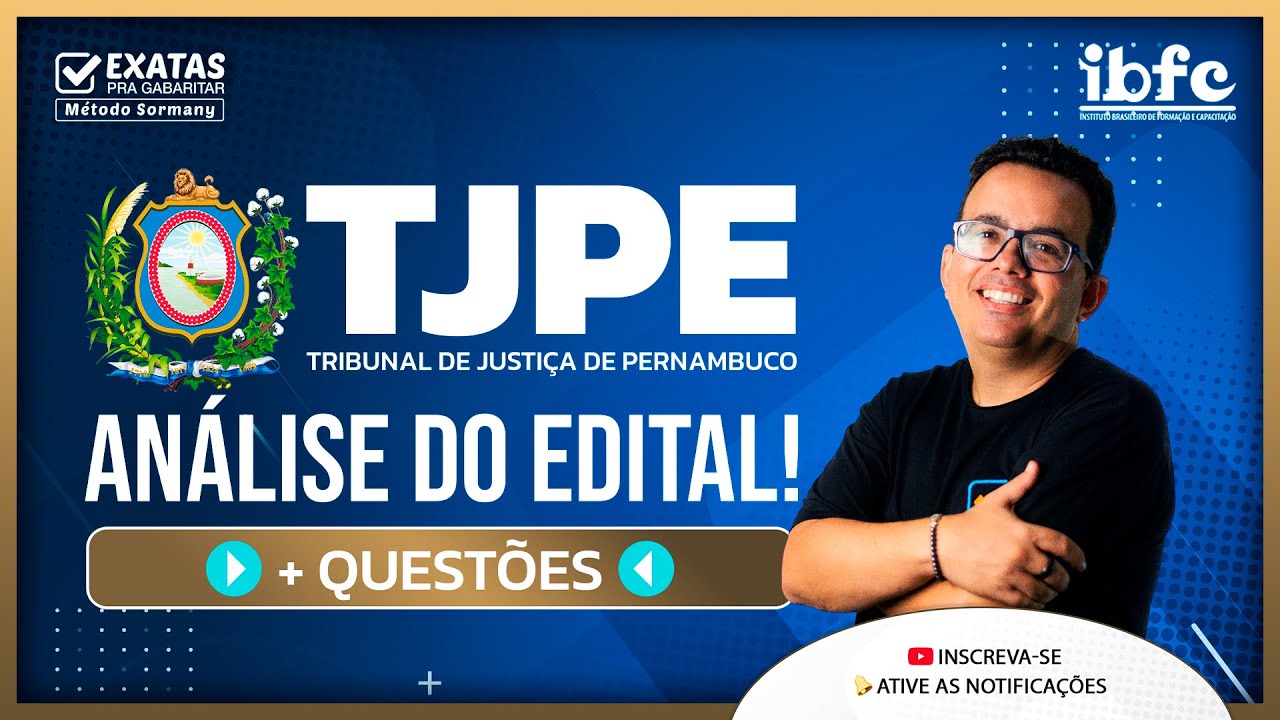 Concurso TJPE 2025 ANÁLISE DO EDITAL + QUESTÕES | Raciocínio  Lógico
