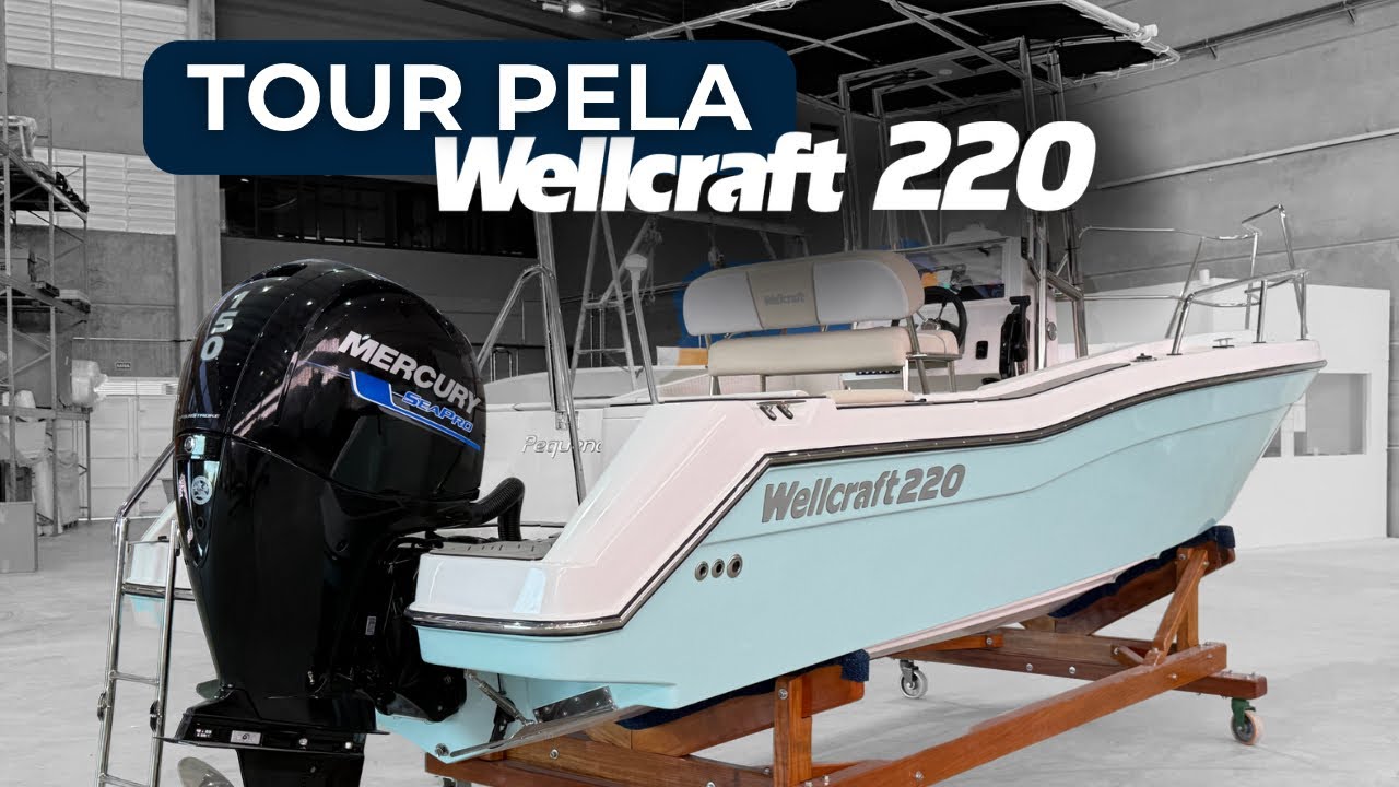TOUR COMPLETO PELA WELLCRAFT 220 - DETALHES INTERNOS