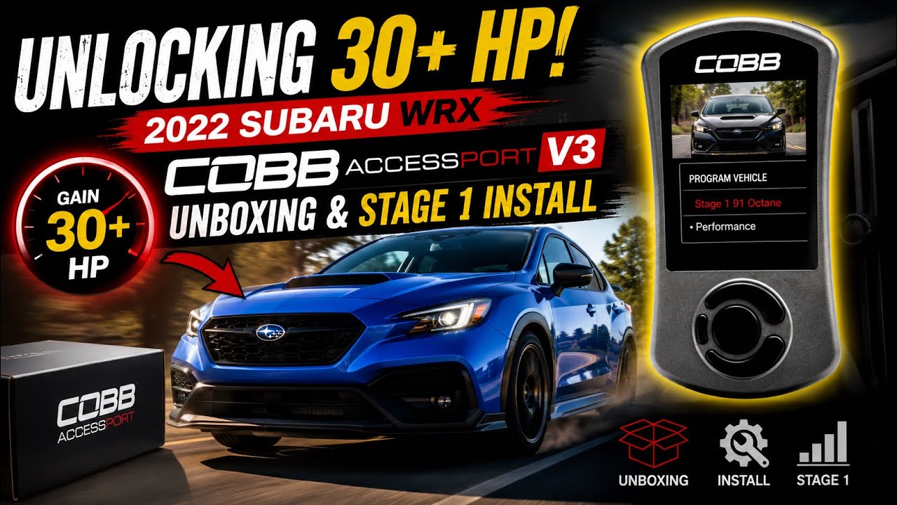 2022 wrx cobb accessport V3 unboxing review, Stage 1 map more boost and more horsepower baby!