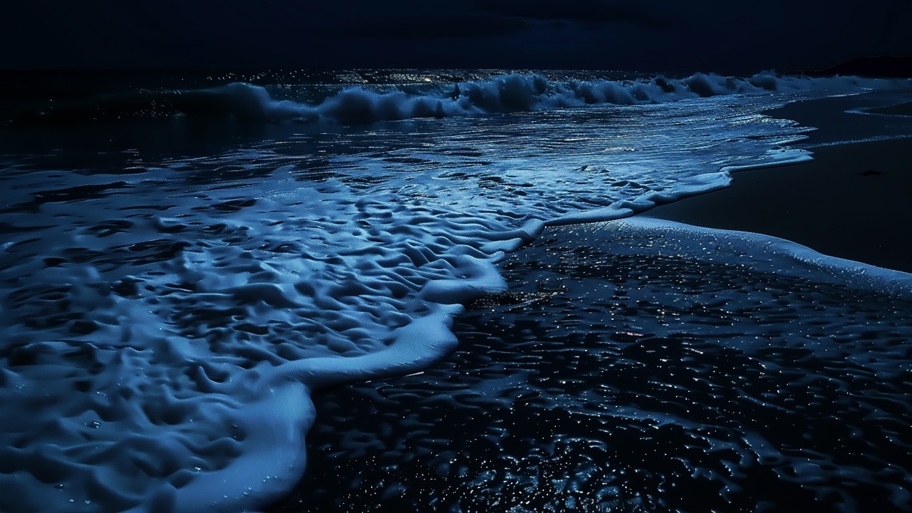10 Hours Ocean Sounds For Sleeping | Calm Your Mind Instantly | Soothing Night Waves