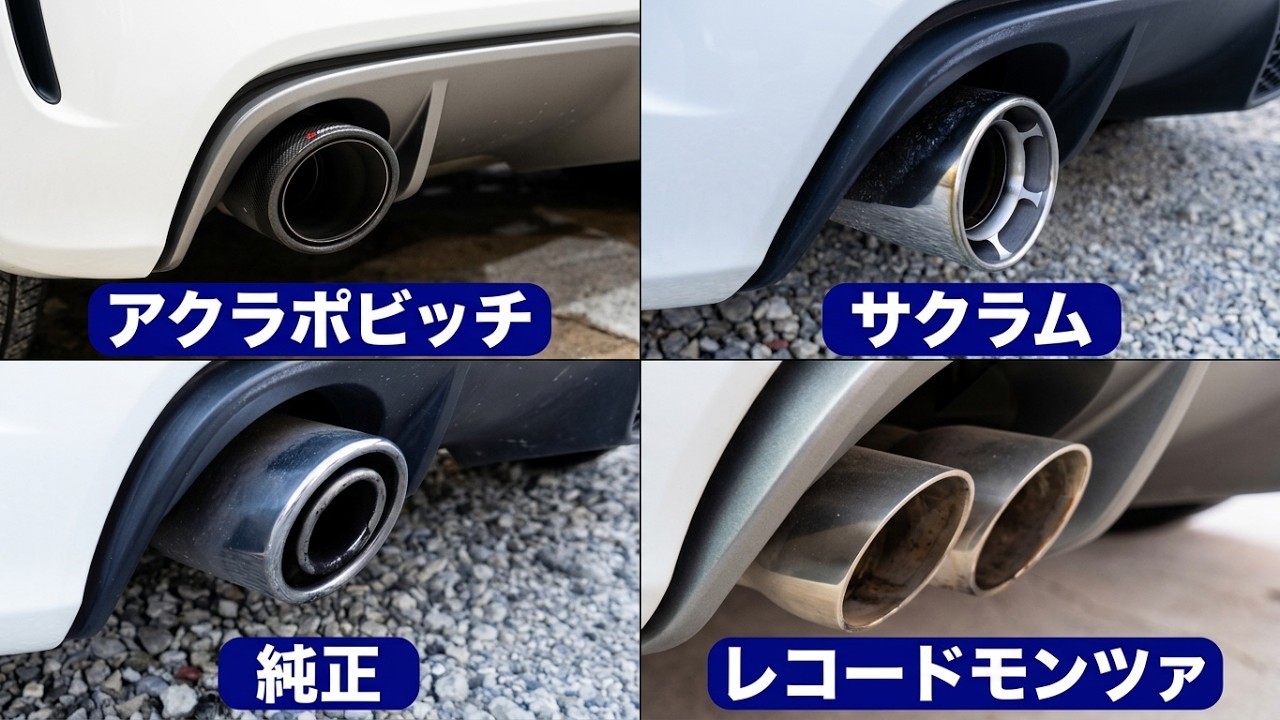 アバルトのマフラー選びに悩んで今日も眠れない。アクラポビッチ、サクラム、純正、レコードモンツァ