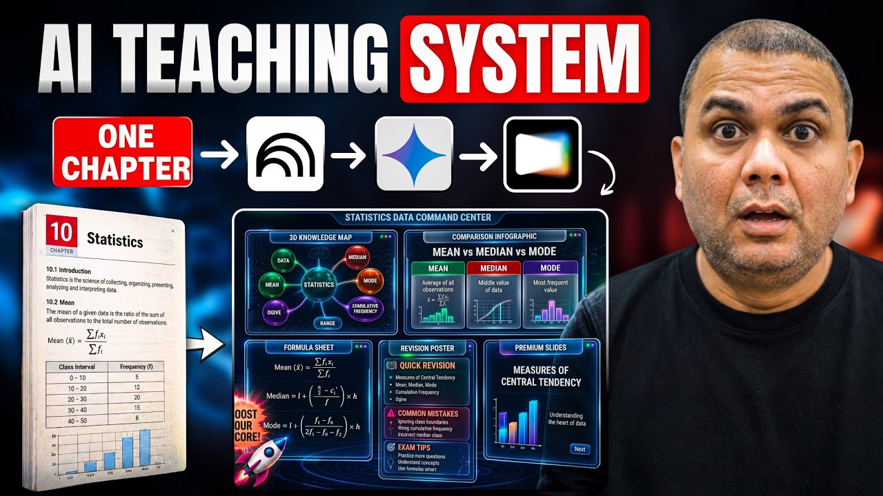 Turn Any Chapter into an AI Teaching System | NotebookLM + Gemini + Google Flow | 502
