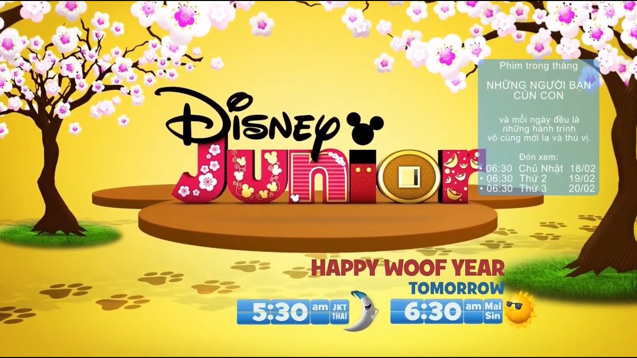 Disney Junior (block) on Disney Channel (Asia) - Happy Woof Year promo (2018)