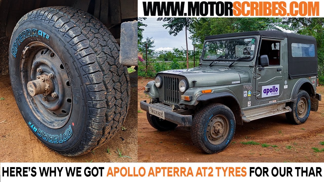 Apollo Apterra AT2 Tyres For Mahindra Thar - Tyre Review |  MotorScribes