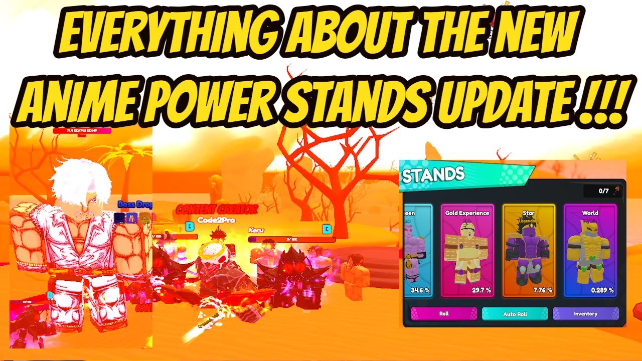 Everything about the new Anime Power Update !!! New Stands Feature !!!