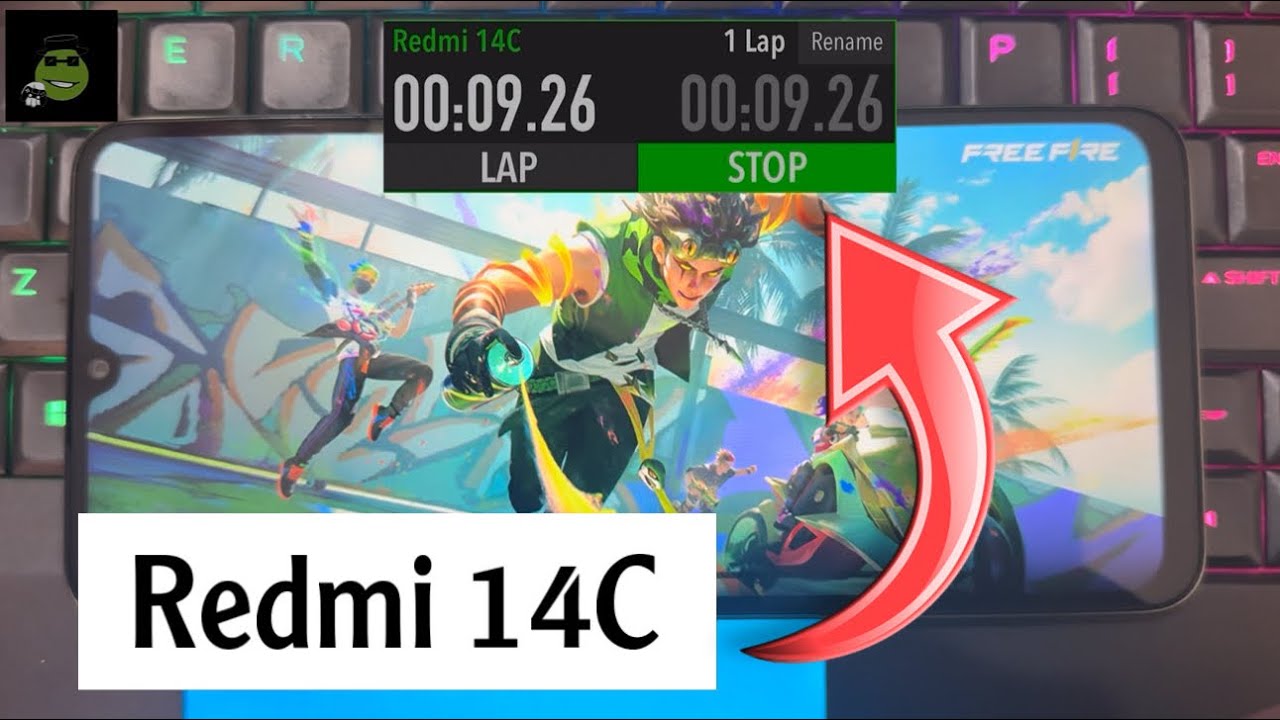 Speed test opening freefire on Redmi 14C