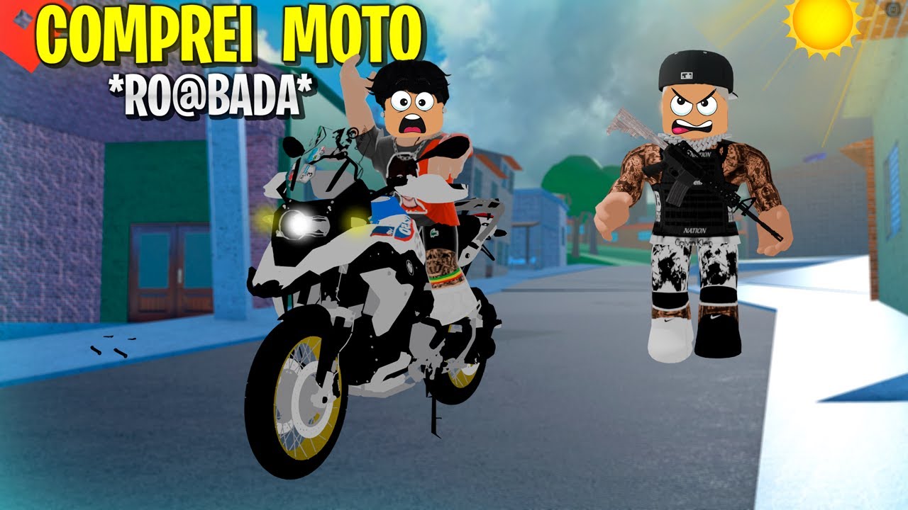 COMPREI UMA MOTO QUE FOI ROUBADA NO MORRO 🤬😰 Rodograu roblox rp