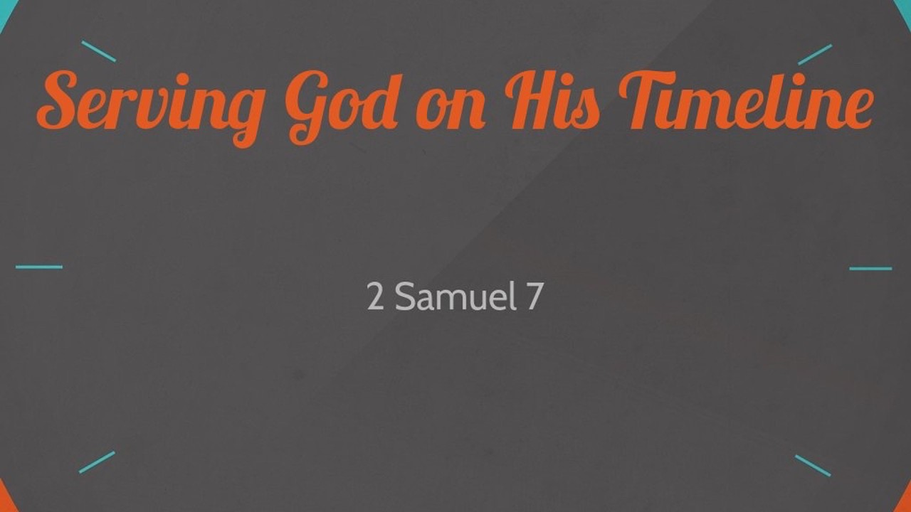 Serving God on His Timeline: David’s Denied Request and Faithful Preparation