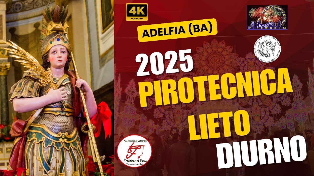 4K Adelfia BA San Trifone 2025 Pirotecnica Lieto DIURNO