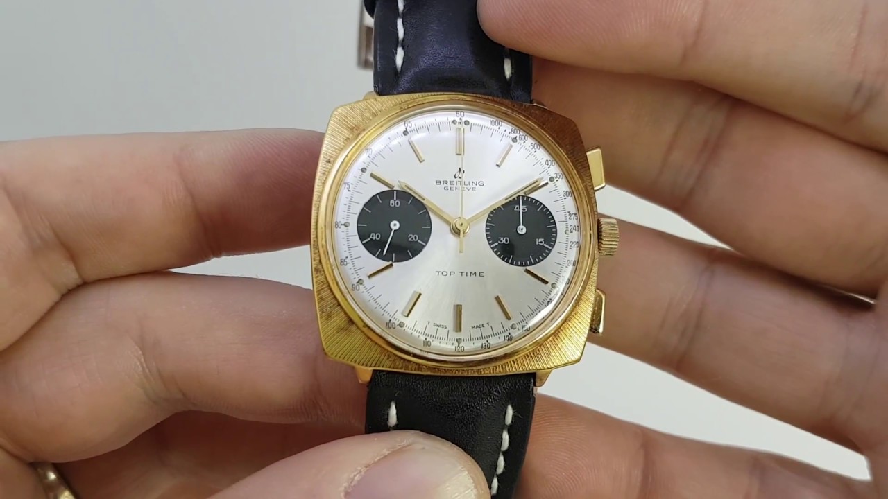 1967 Breitling Top Time vintage chronograph with service box and papers