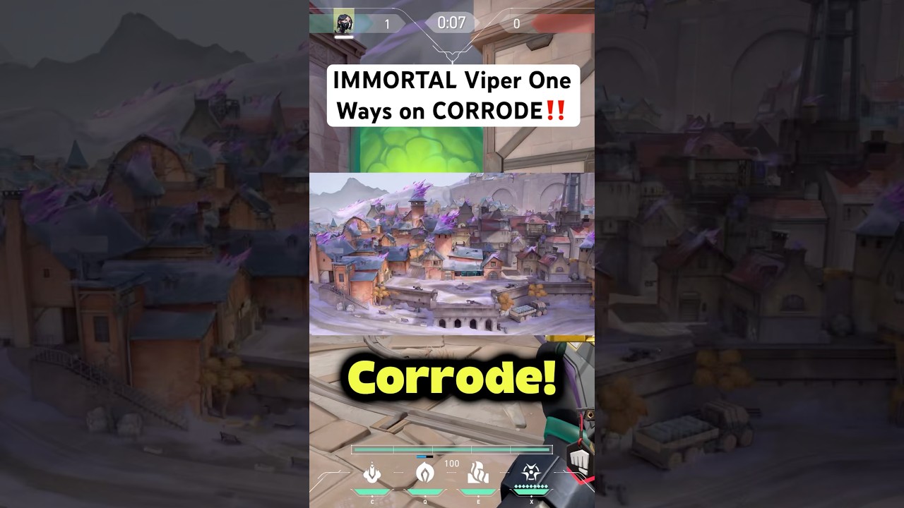 3 BROKEN Viper One Ways on Corrode (MUST Learn) ‼️#valorant