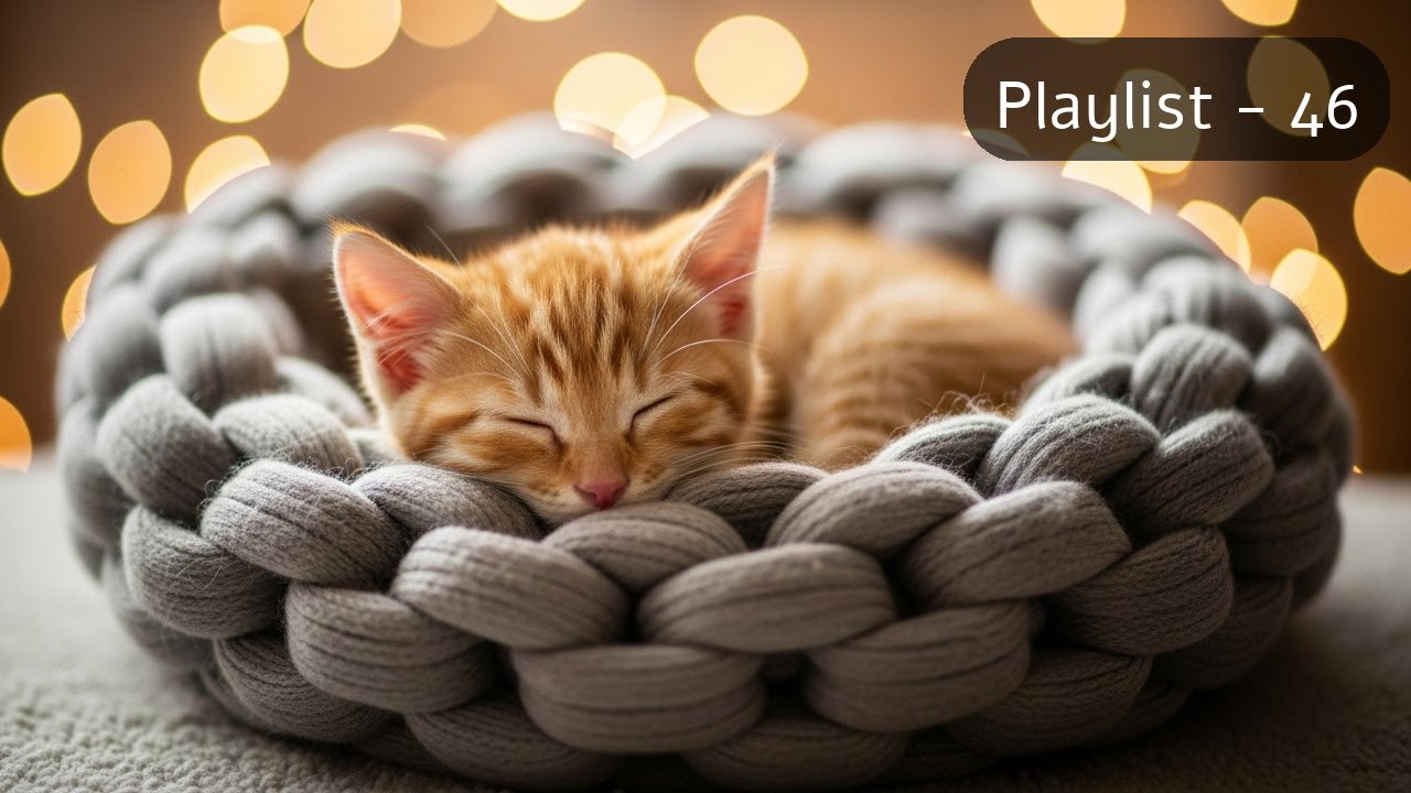 [Track - 46] Sleeping Cat 💤 Calm Piano Music for Relaxation