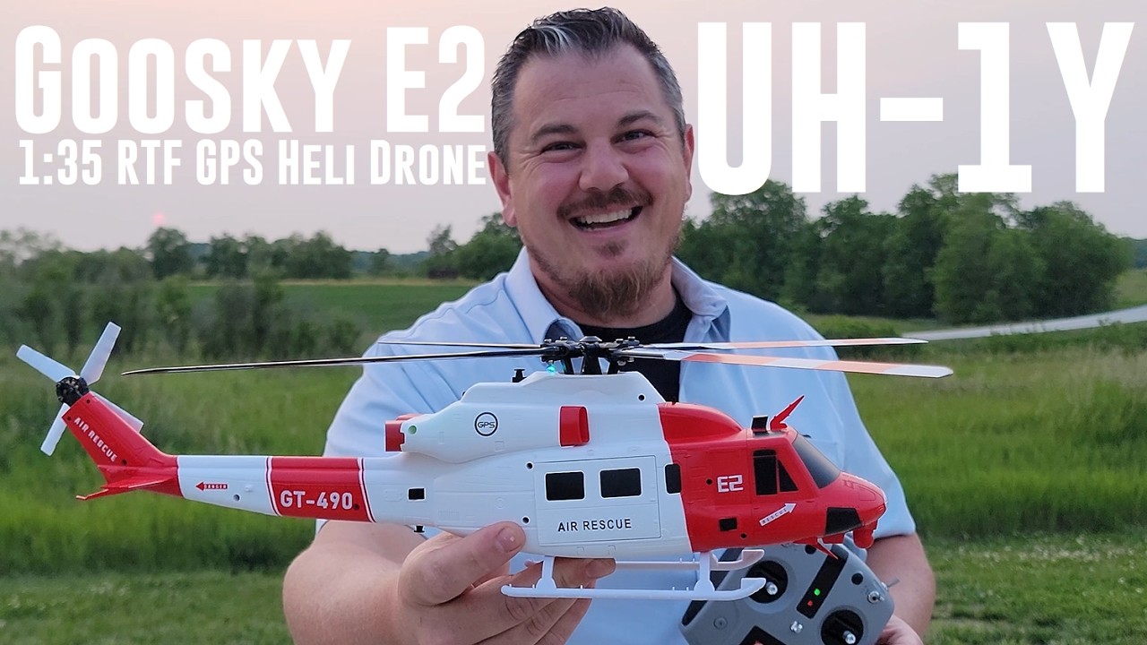 Goosky - E2 - UH-1Y Huey - 1:35 RTF GPS Heli Drone - Rescue