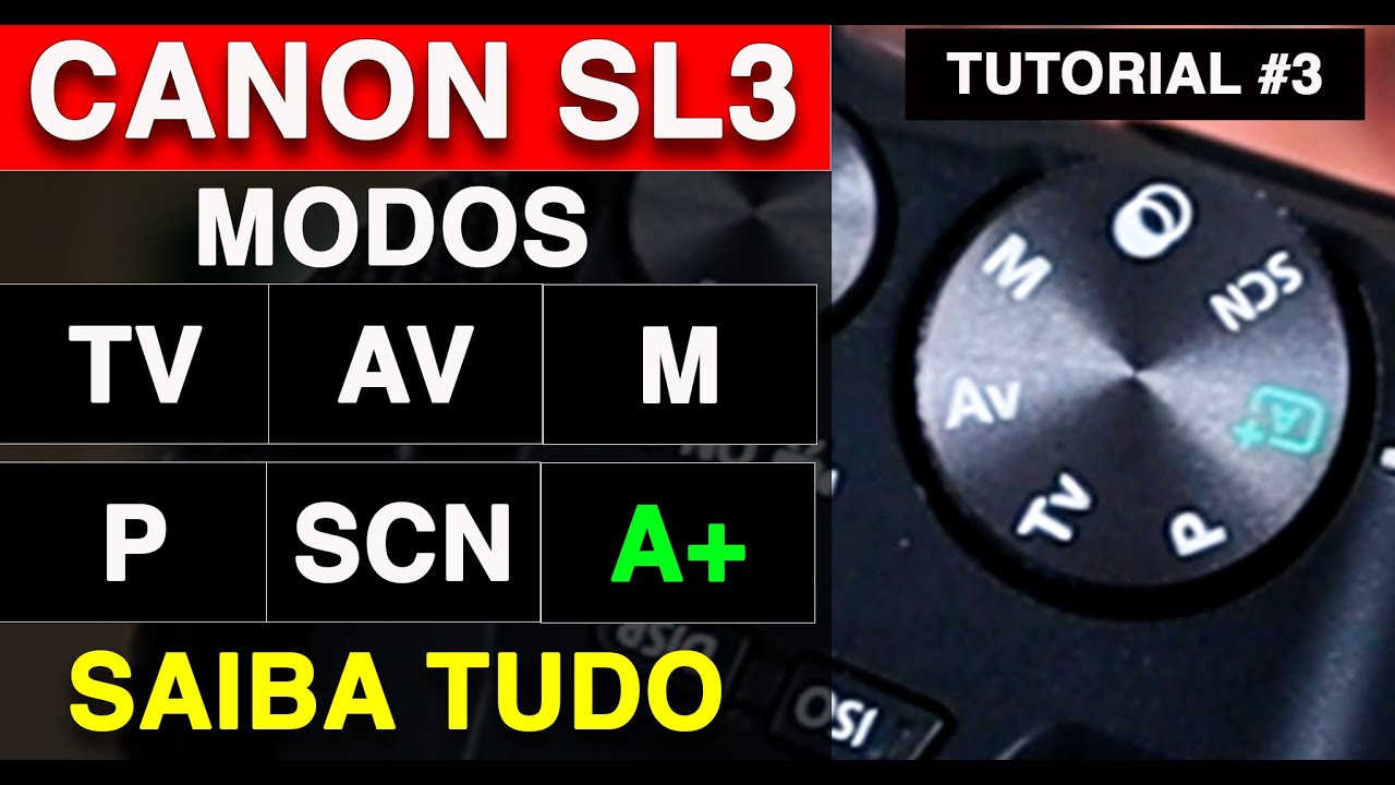 Manual da CANON SL3 MODOS M-AV-TV-SCN-A+ SAIBA TUDO