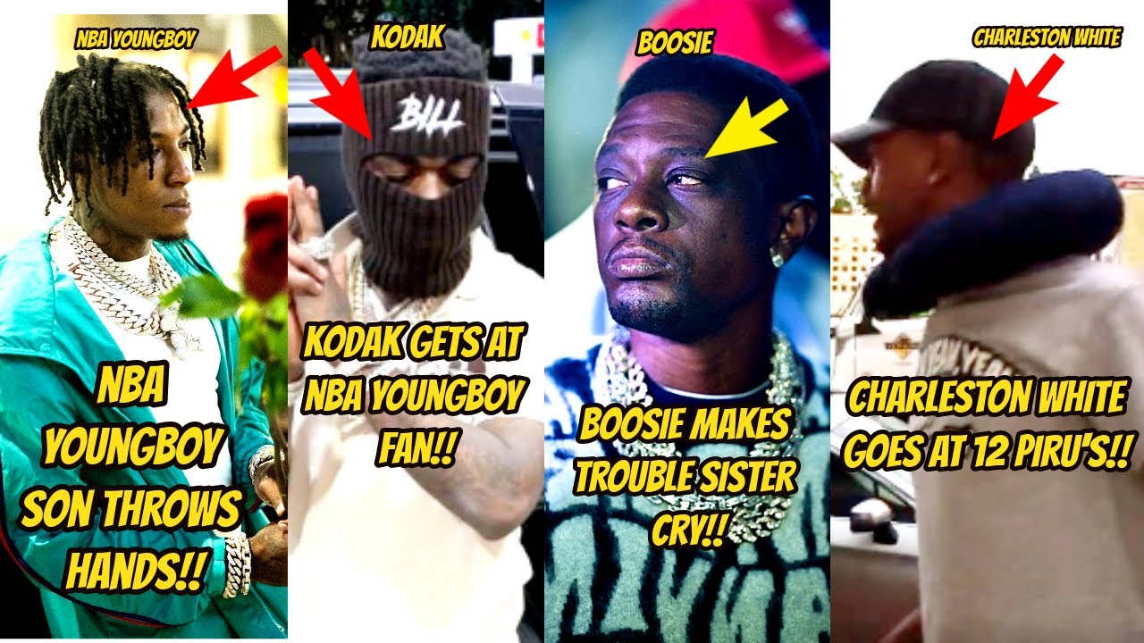 NBA YOUNGBOY Son THROWS HANDS & KODAK GETS AT NBA YOUNGBOY FAN!! CHARLESTON WHITE GOES AT 12 PIRU'S!
