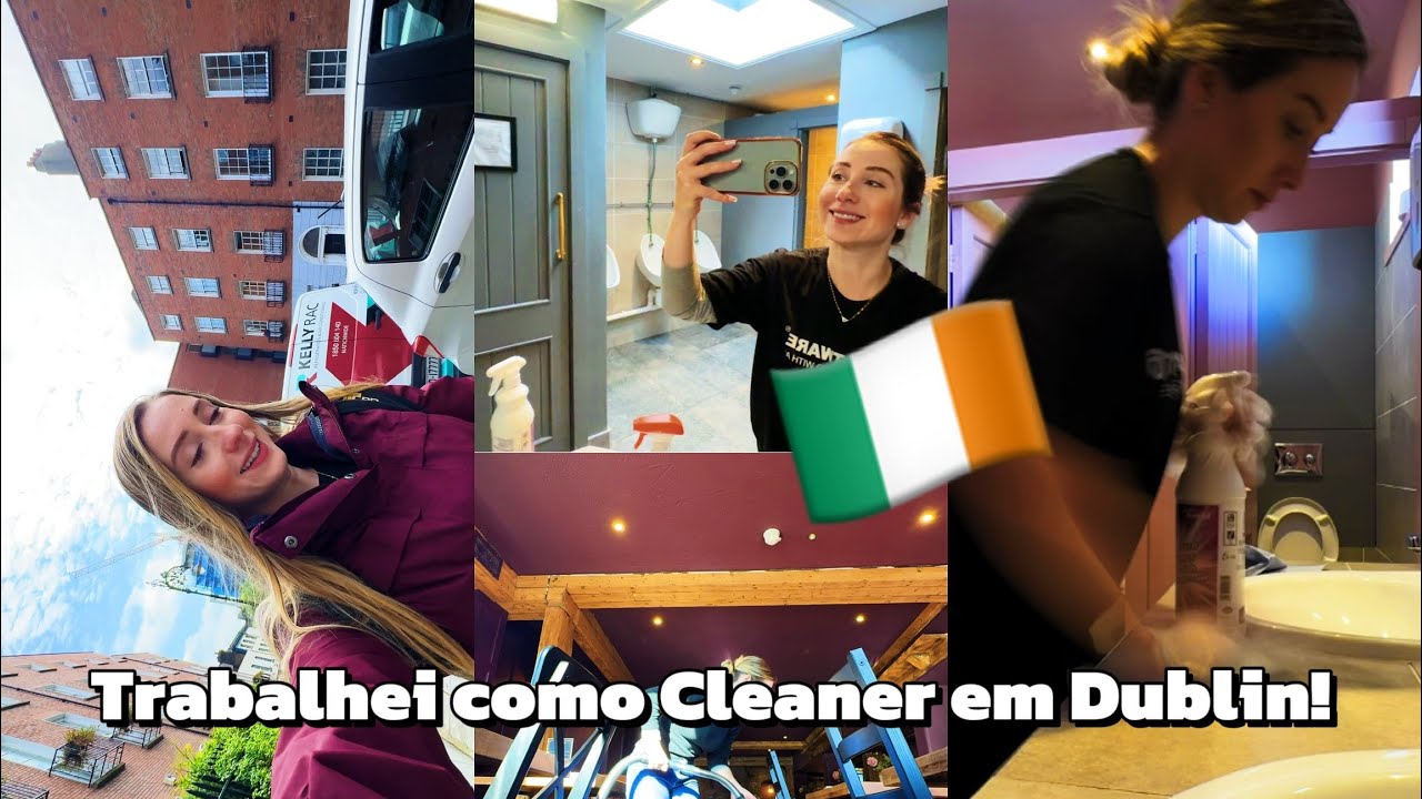 Meu Primeiro Dia de Trabalho em Dublin | Vlog de Intercambista + Rotina como Cleaner na Irlanda