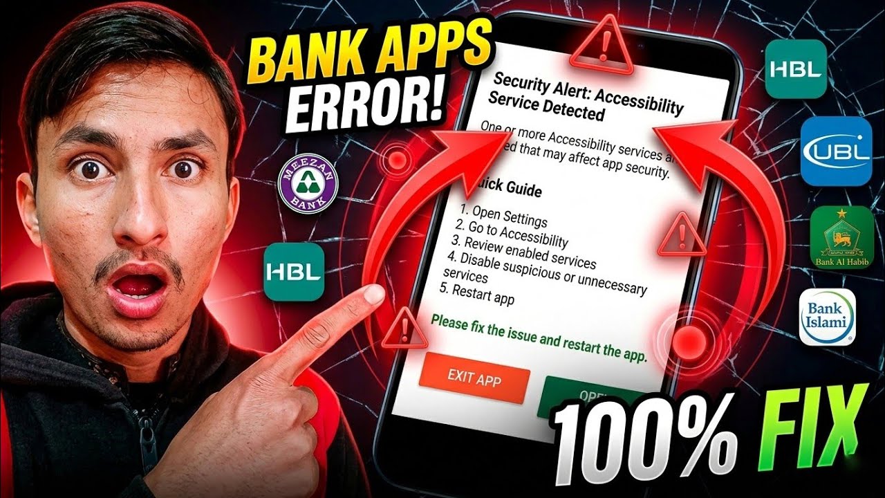 Pakistan Banking Apps Security Alert Fix 2026 | Meezan, HBL, Bank Al Habib