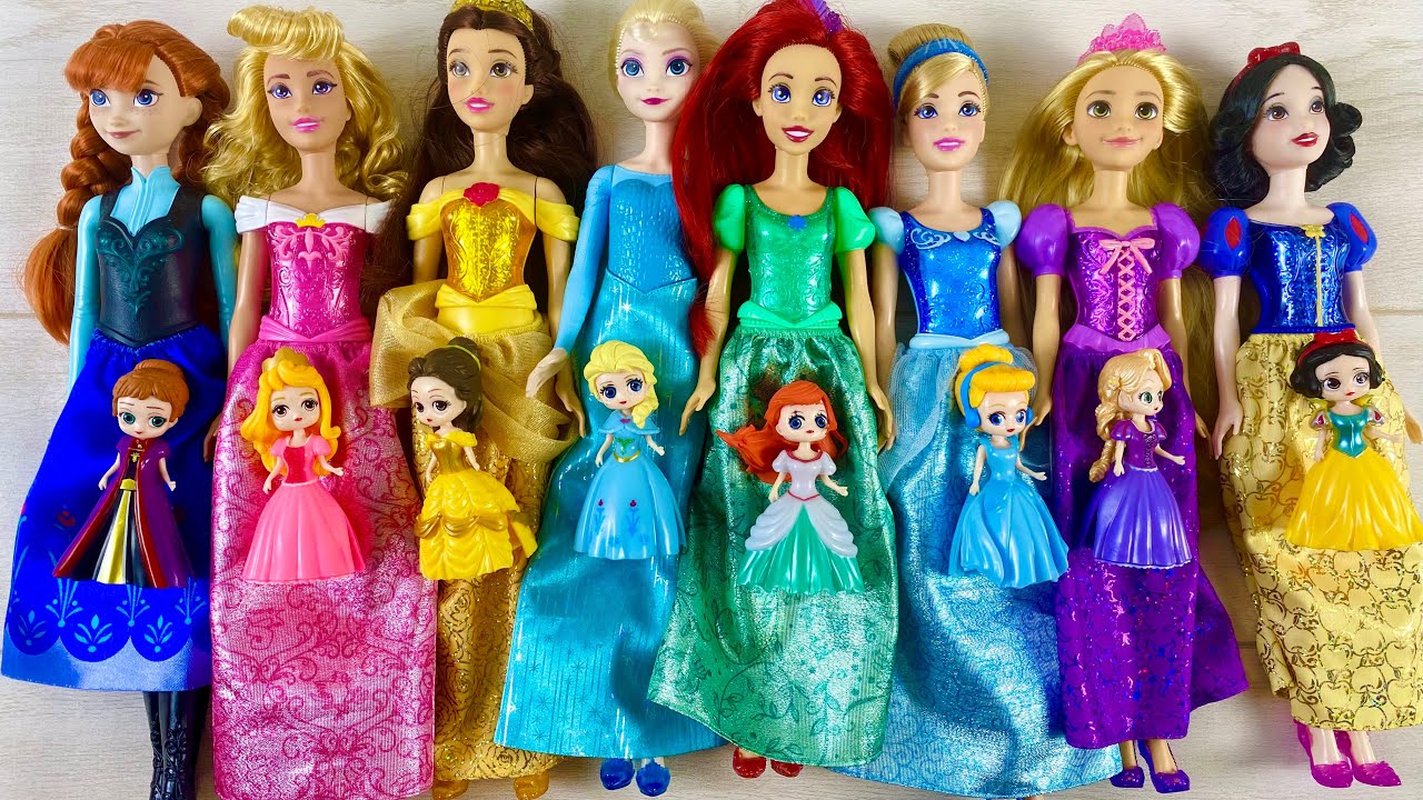Disney Princess Doll Makeover ~ DIY Miniature Ideas for Barbie - Wig, Dress, Faceup, andMore! DIY 