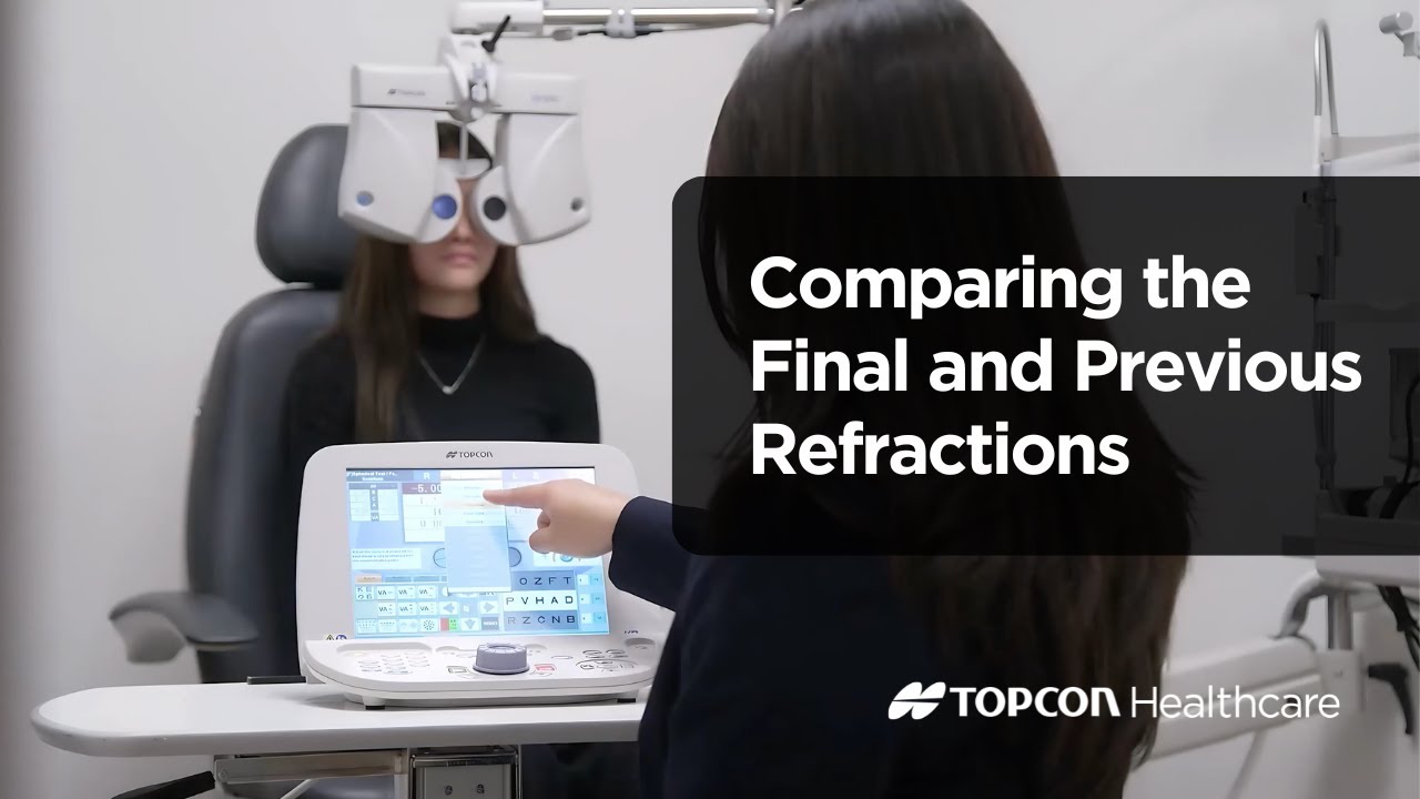 Comparing the final and previous refraction with the CV-5000S Digital Phoropter | Topcon Healthcare