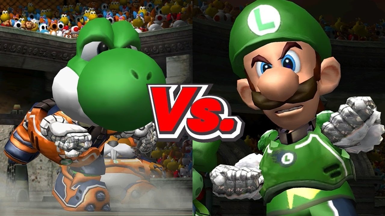 Mario Strikers Charged - Yoshi Vs. Luigi
