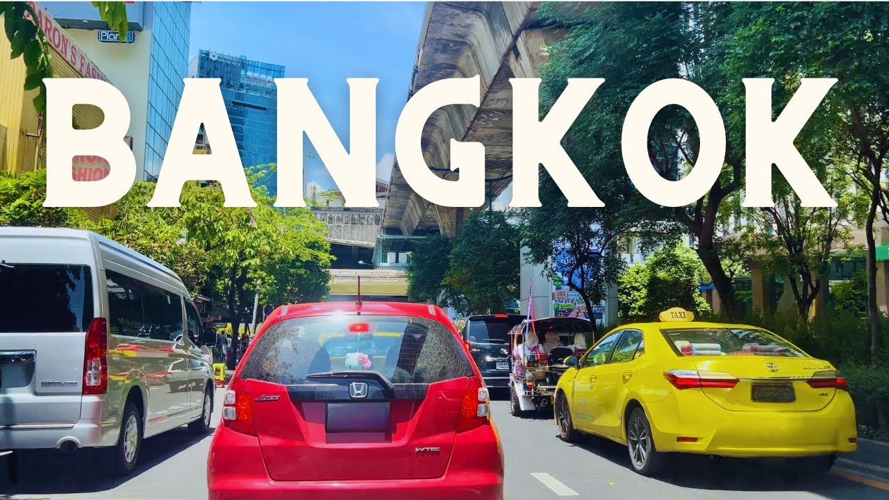 4K60fps 🇹🇭 Bangkok driving downtown, Thailand