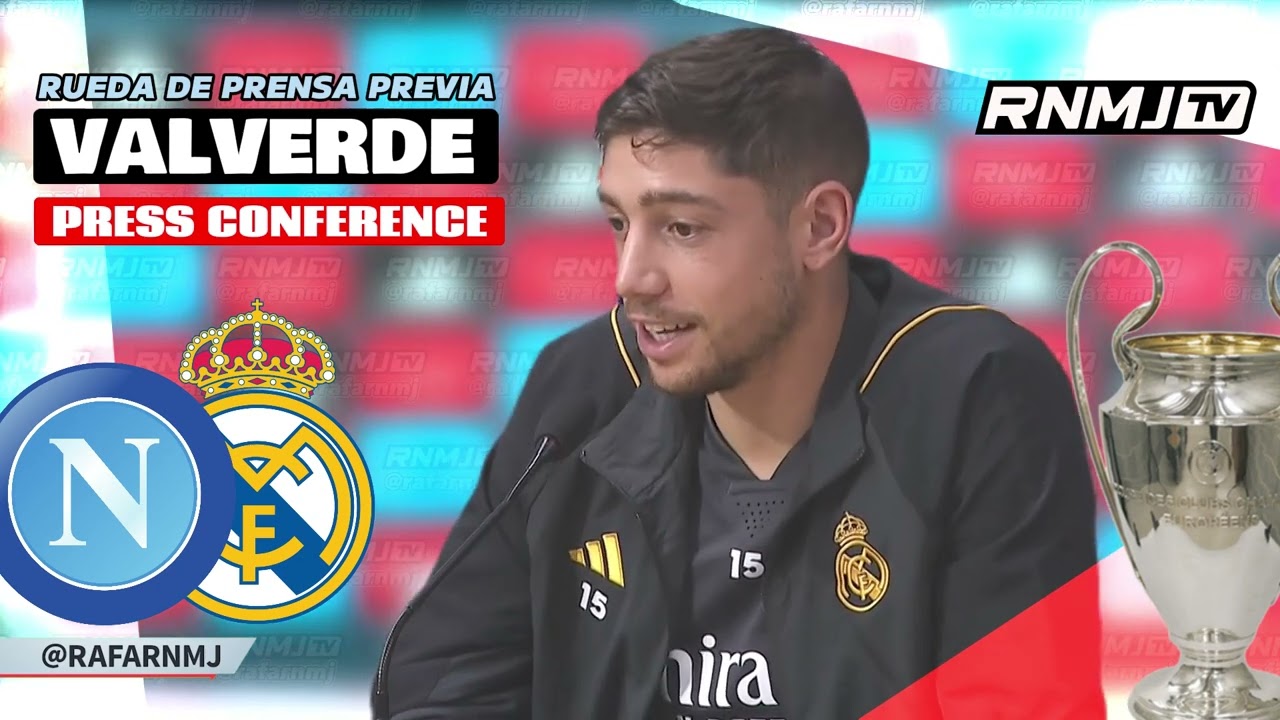 Rueda de prensa de VALVERDE previa Napoles - Real Madrid CHAMPIONS (02/10/2023)