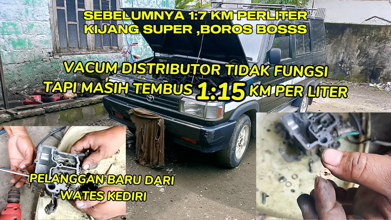 CARA BUAT IRIT KARBURATOR KIJANG SUPER walau vakum tadak fungsi MASIH TEMBUS 1:15 KM per liter